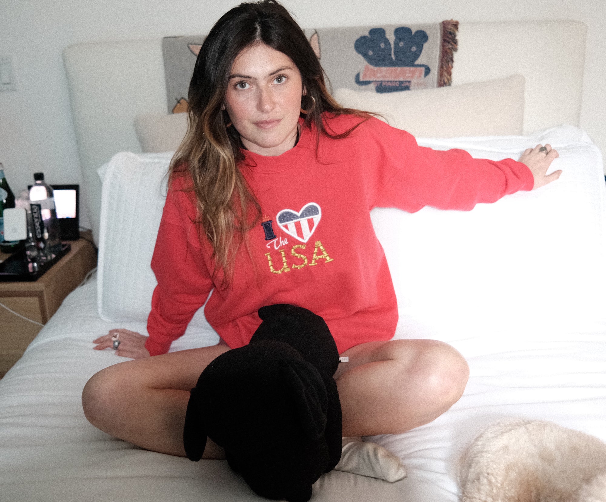 1990S MCCCENERGY SPORTSWEAR I LOVE THE USA CREWNECK