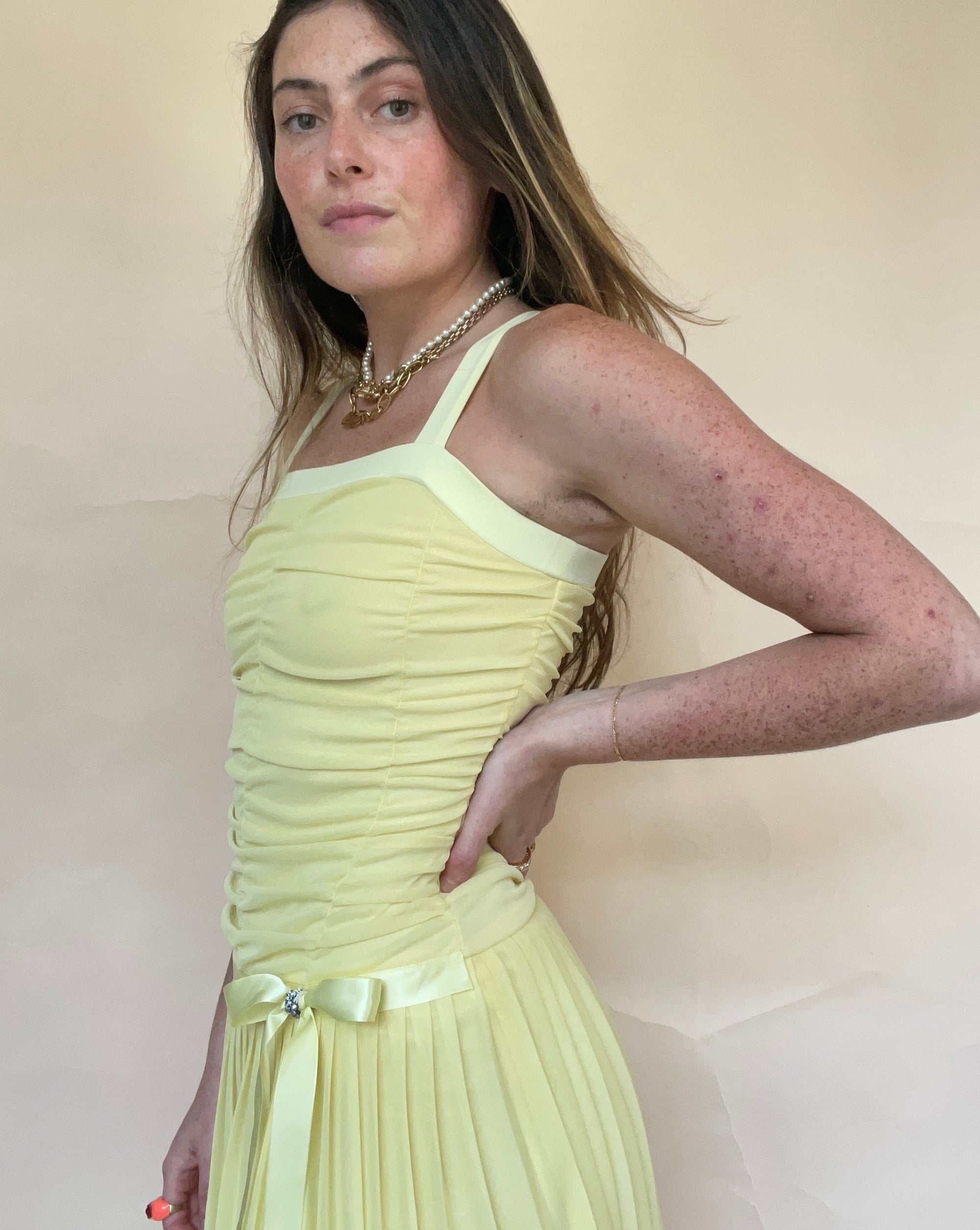 Y2K IZ BYER YELLOW SUBMARINE DRESS