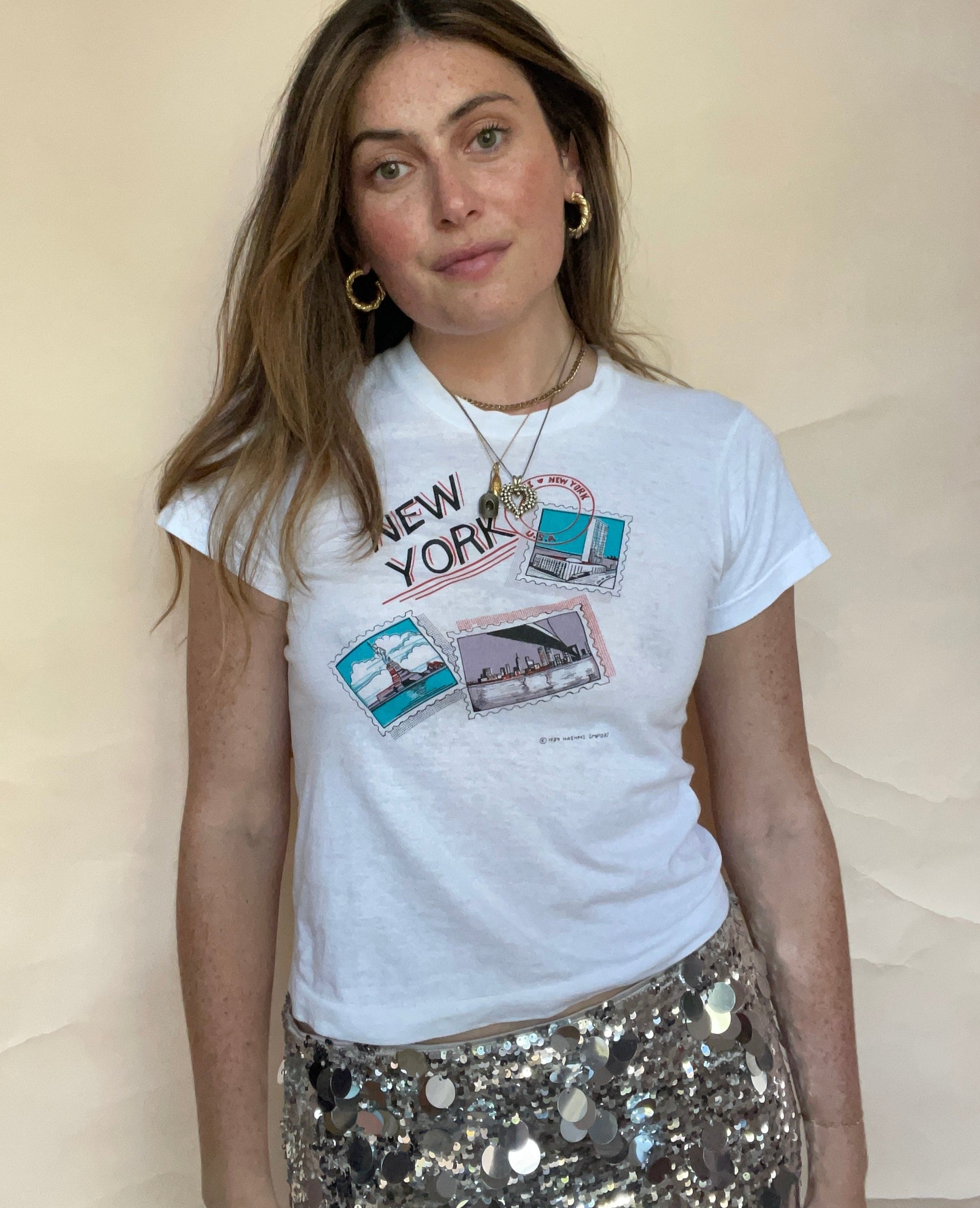 1989 SCREEN STARS NYC STAMPS BABY TEE