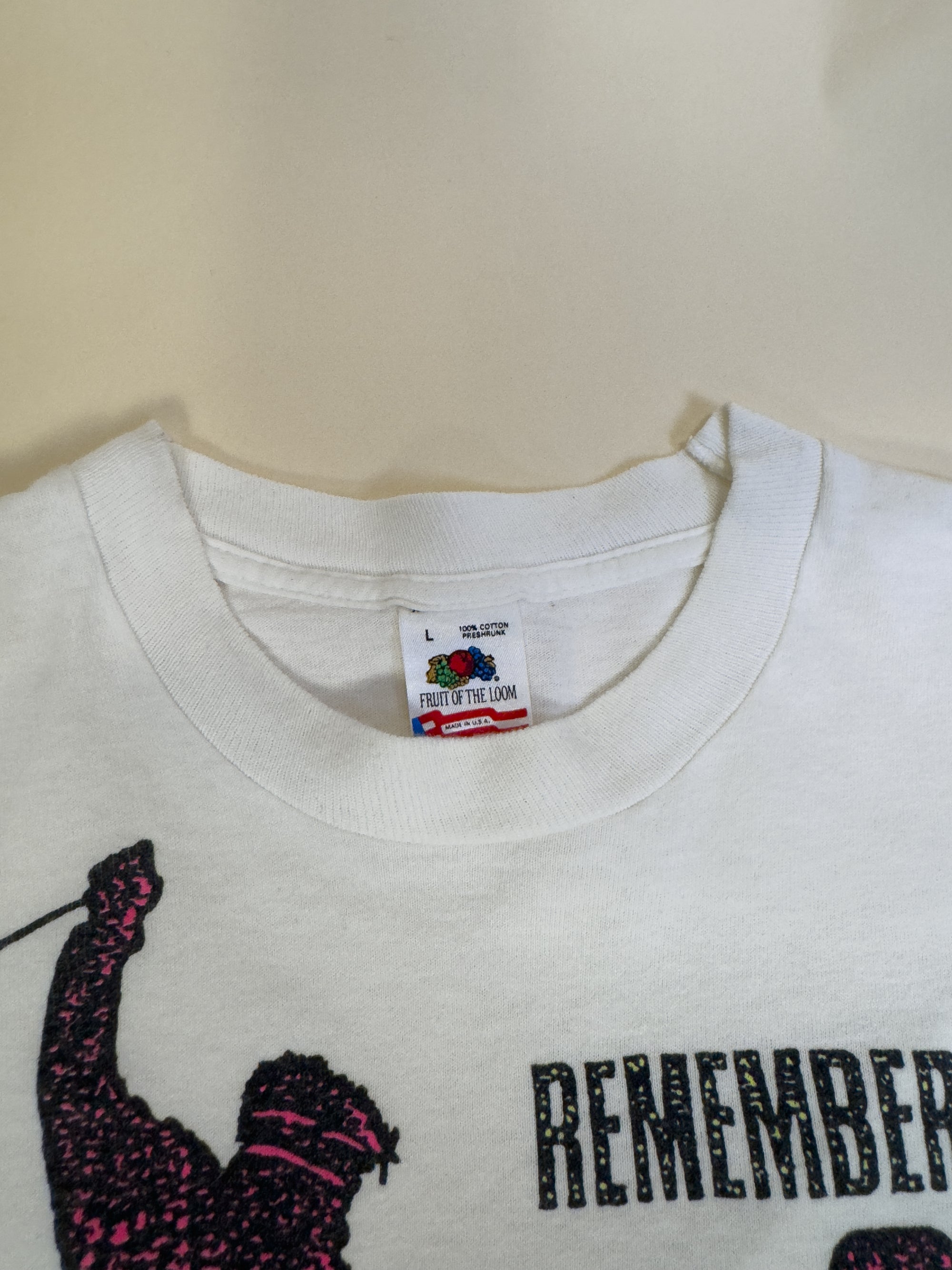 1990S FRUIT OF THE LOOM SKIING & SEX T-SHIRT