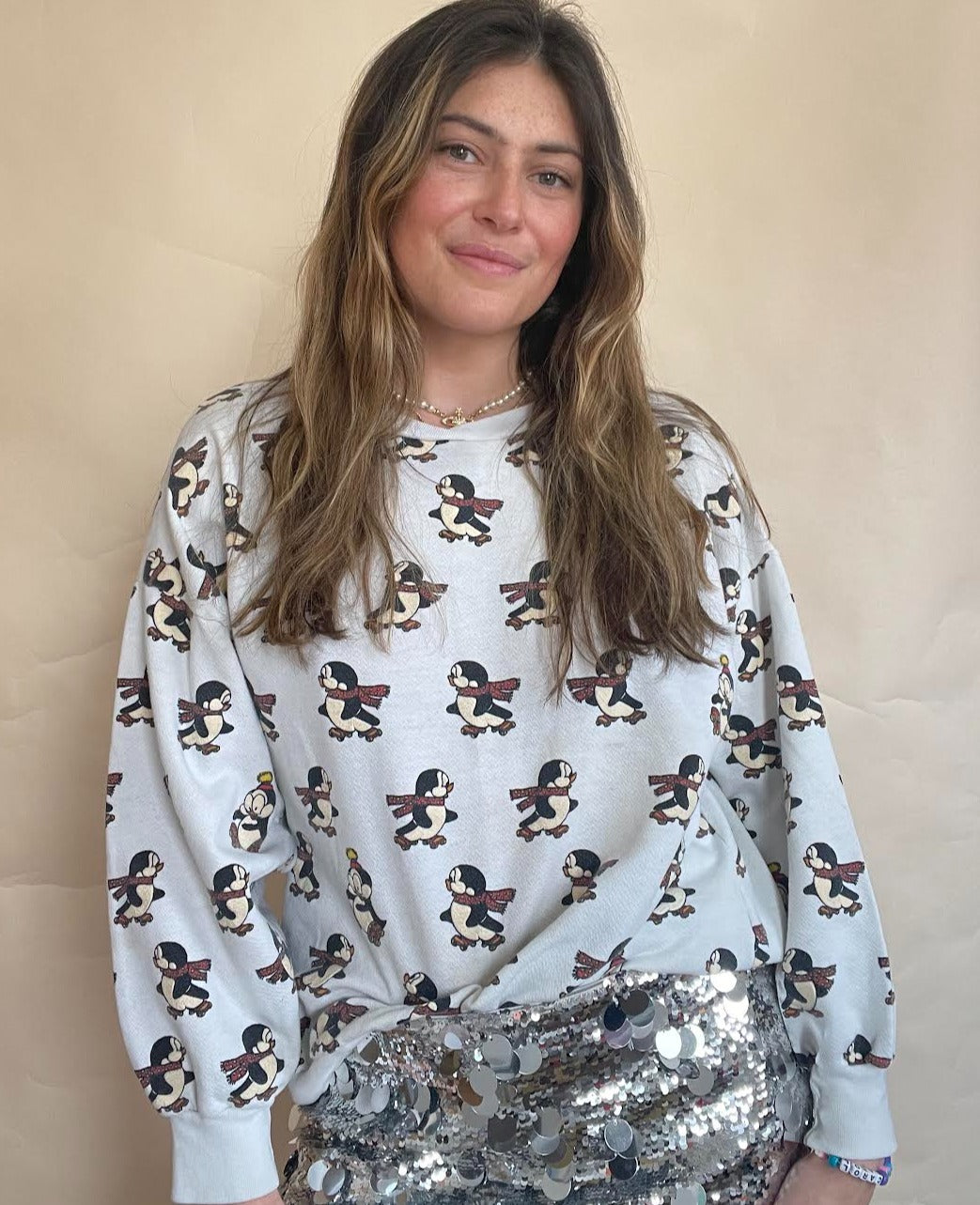 1980S JANE COLBY BABY PENGUINS CREWNECK