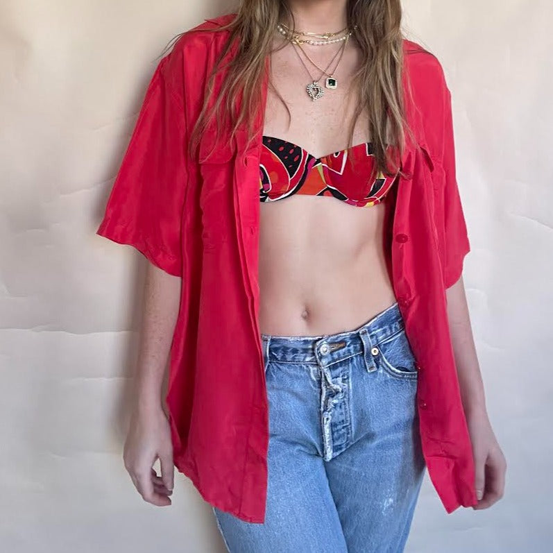 1980S LAUREN SILK TOP