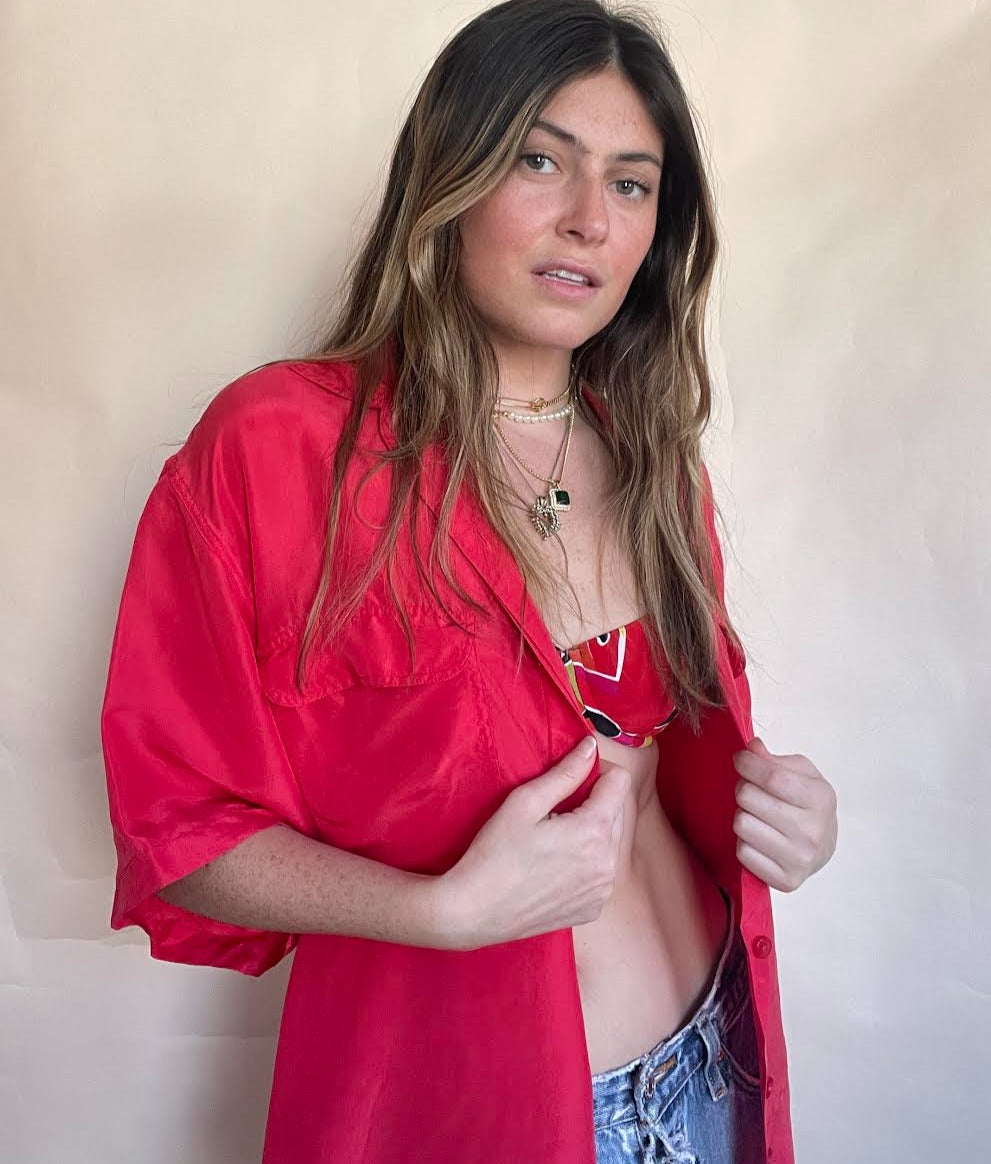 1980S LAUREN SILK TOP